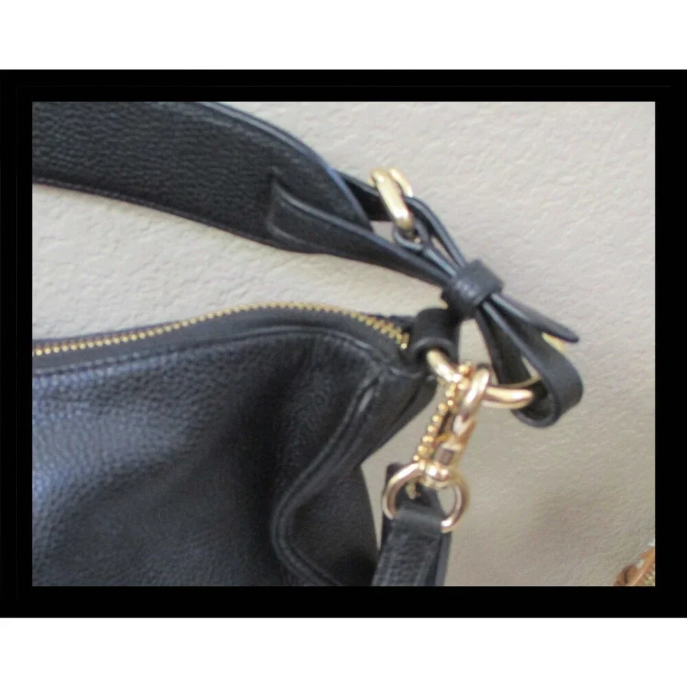 Coach Black Two Way Purse Gold Trim 35593 AUTHENTIC